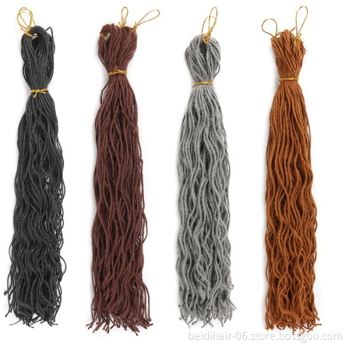 Long Thin Dreadlocks Crochet Hair Braids Micro Faux Locs